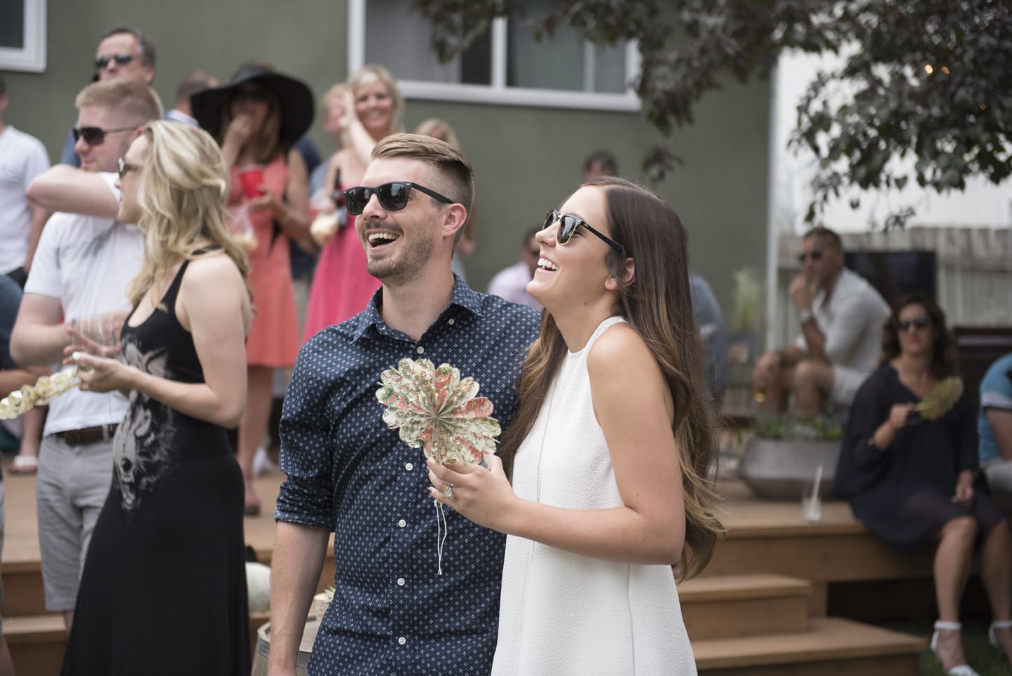 Calgary Backyard Wedding Reception Blair Marie Photography Calgary wedding Photographer