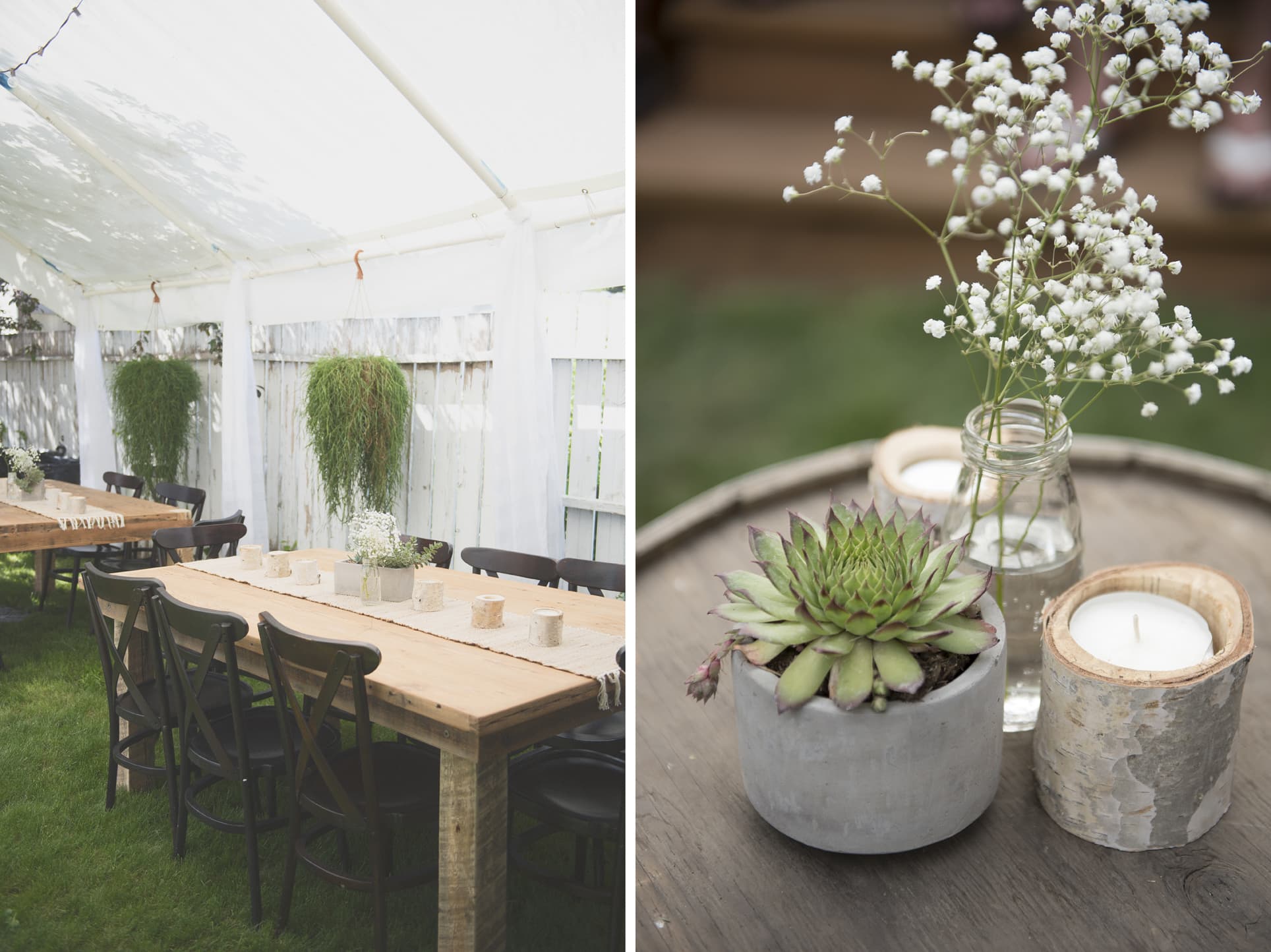 Calgary Backyard Wedding Reception Blair Marie Photography Calgary wedding Photographer