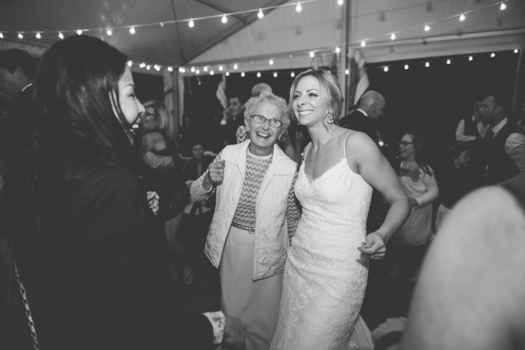 a year in review bride dances with grandma on dancefloor at rouge restaurant 