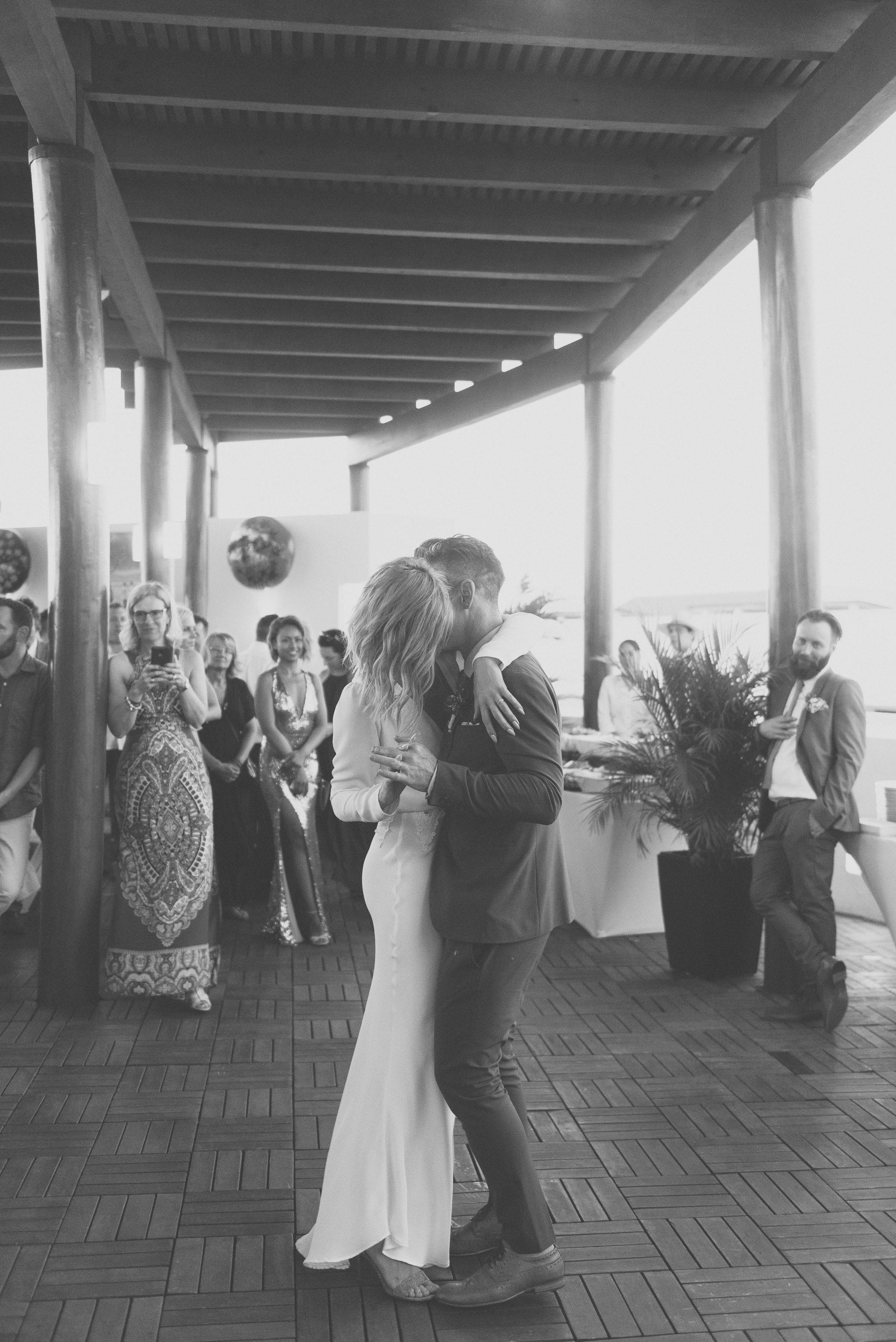 Bride and groom first dance