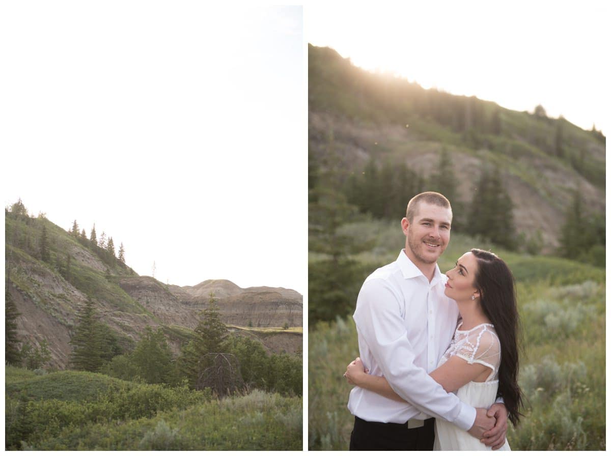 Beautiful couple embracing, female looking up towards male