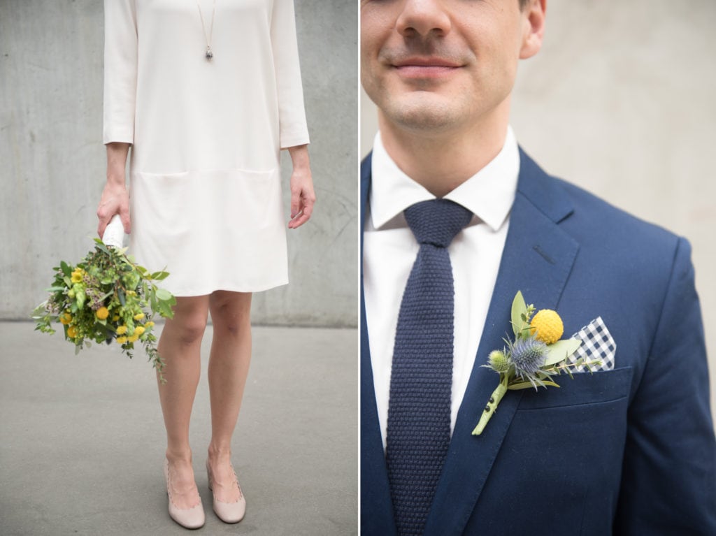 A year in review Blair Marie PhotographySide by side of bride and groom with stylish wedding details 