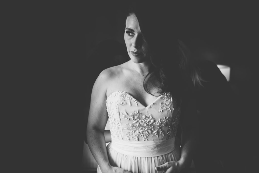 a year in review bride in drastic black and white and truvelle dress