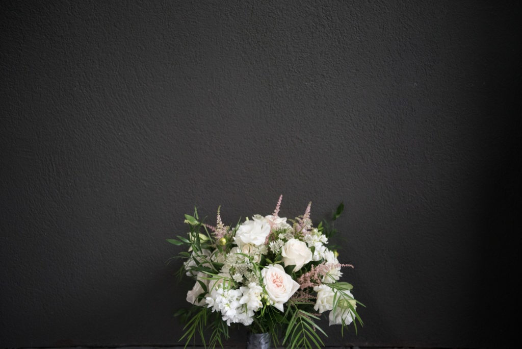 A year in review beautiful bouquet against grey wall