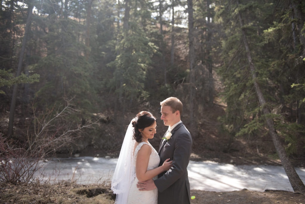 a year in review bride and groom backlit 