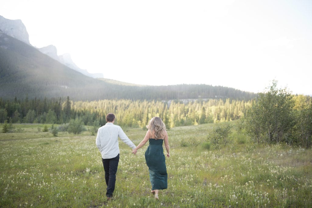 a year in review stylish engagement session in Canmore