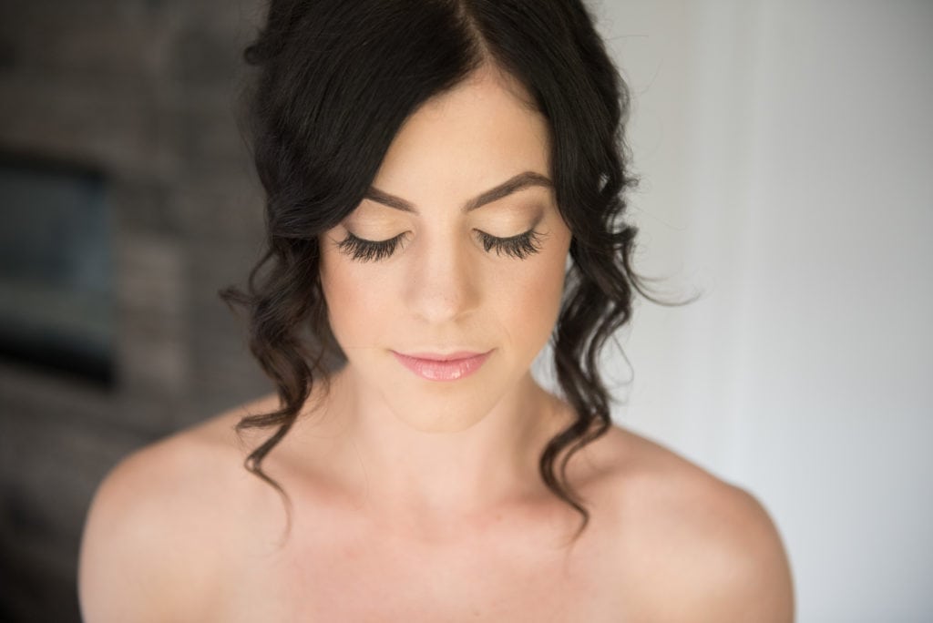 a year in review Bride after getting makeup done