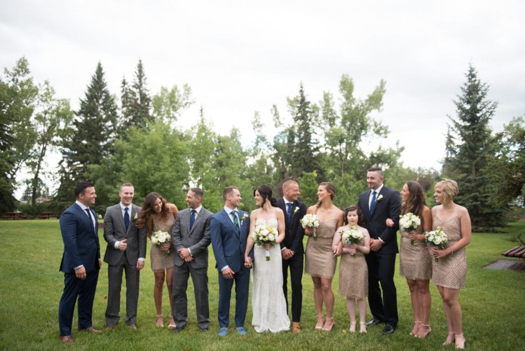 a year in review bride and groom during formals at lakehouse Calgary 