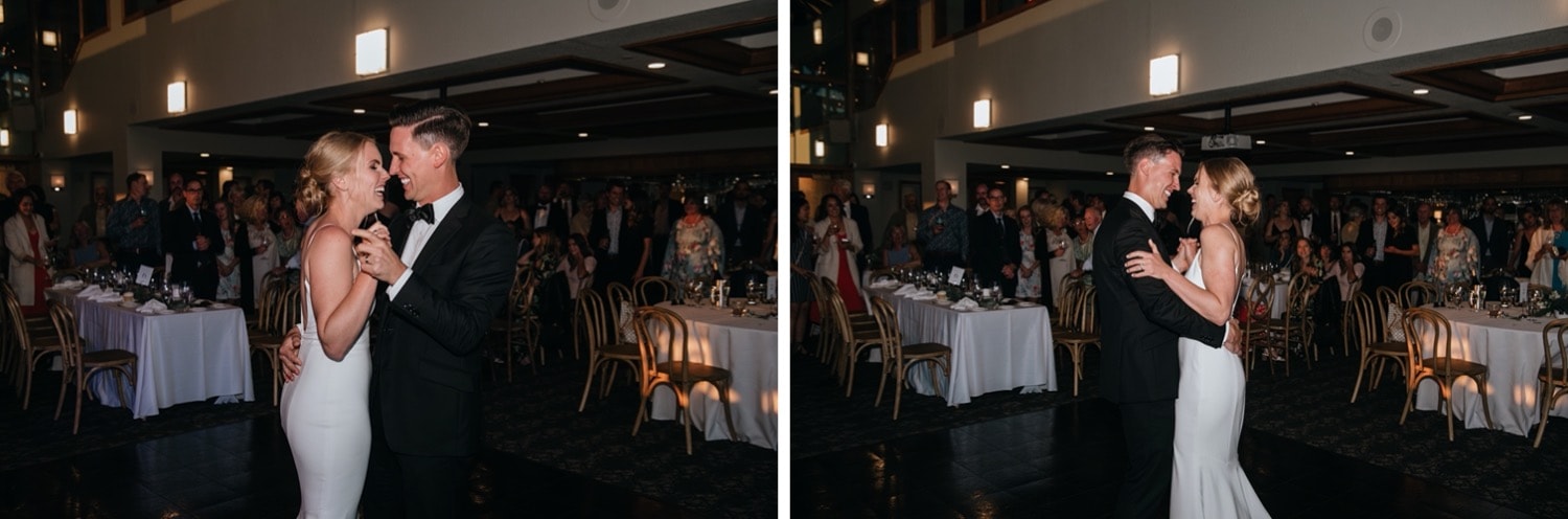 Bride and groom first dance